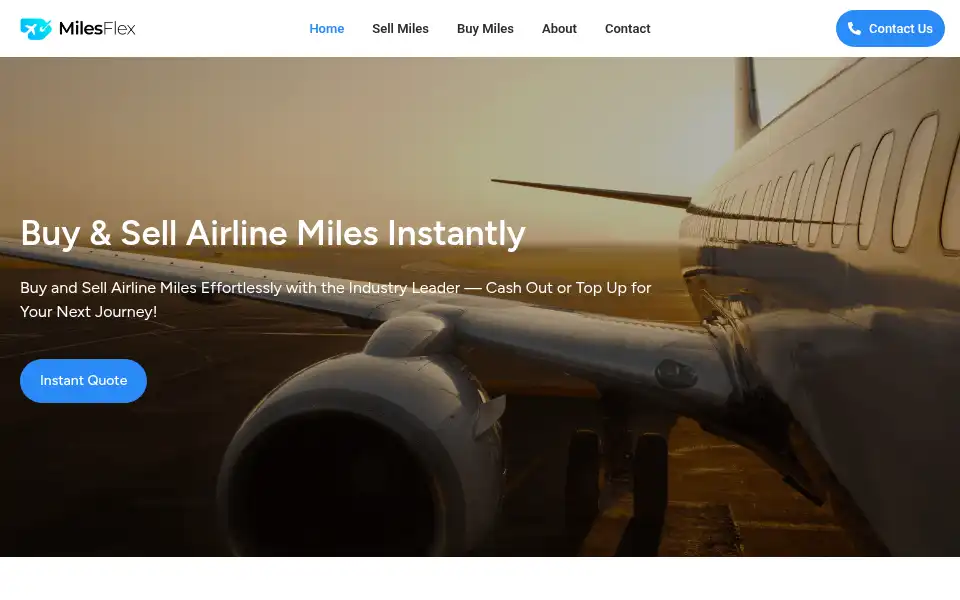 Screenshot of milesflex.com