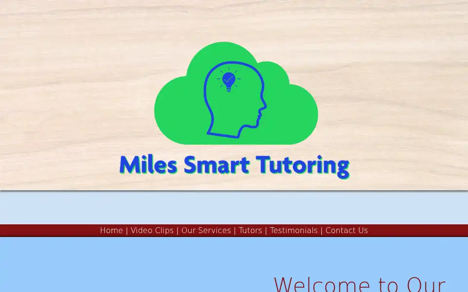 Screenshot of milessmarttutoring.com