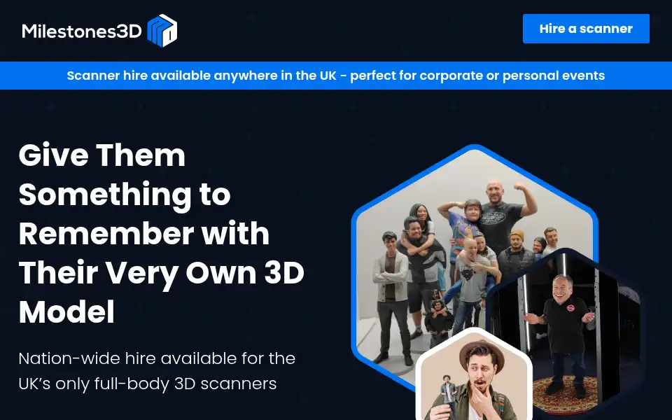 Screenshot of milestones3d.co.uk
