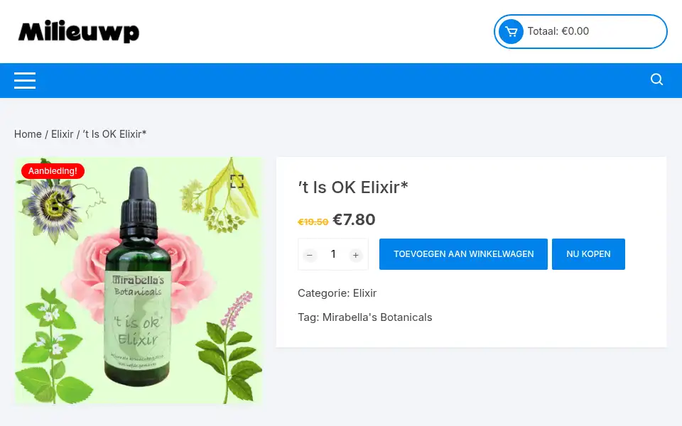 Screenshot of milieuwaspods.com