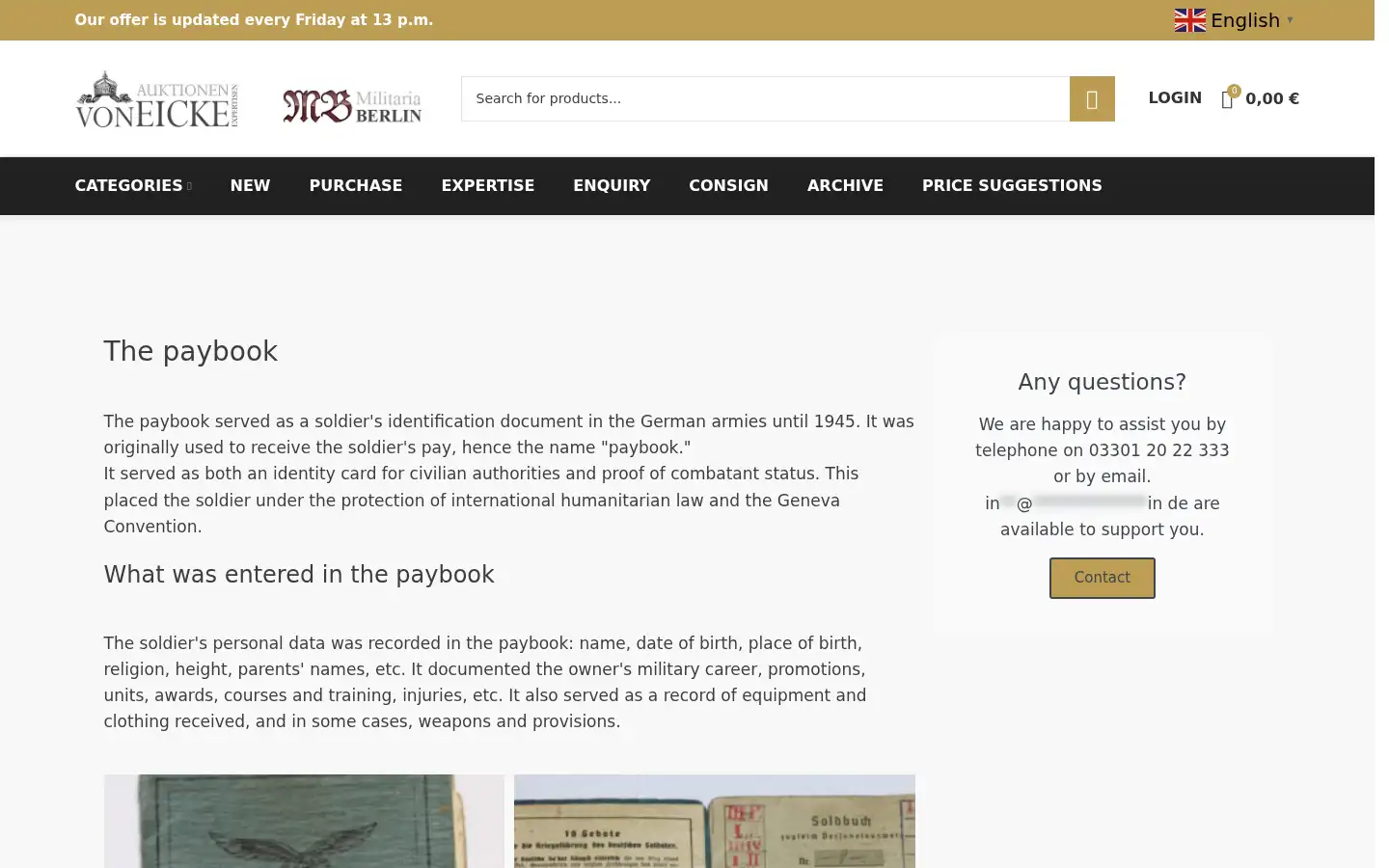 Screenshot of militaria-berlin.de
