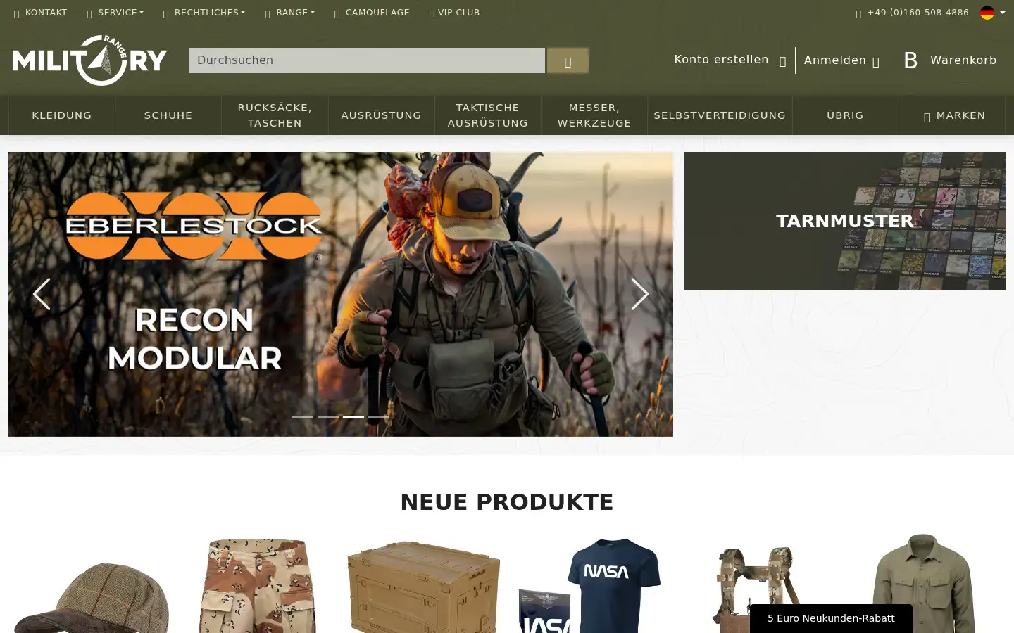 Screenshot of militaryrange.de