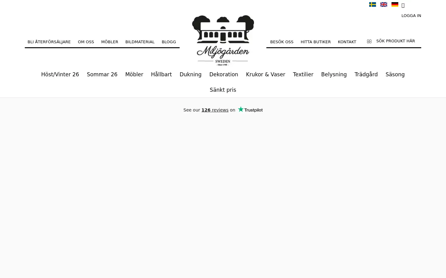 Screenshot of miljogarden.com