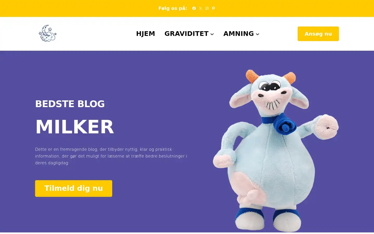 Screenshot of milker.dk