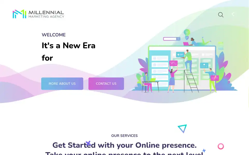 Screenshot of millennialmarketing.agency