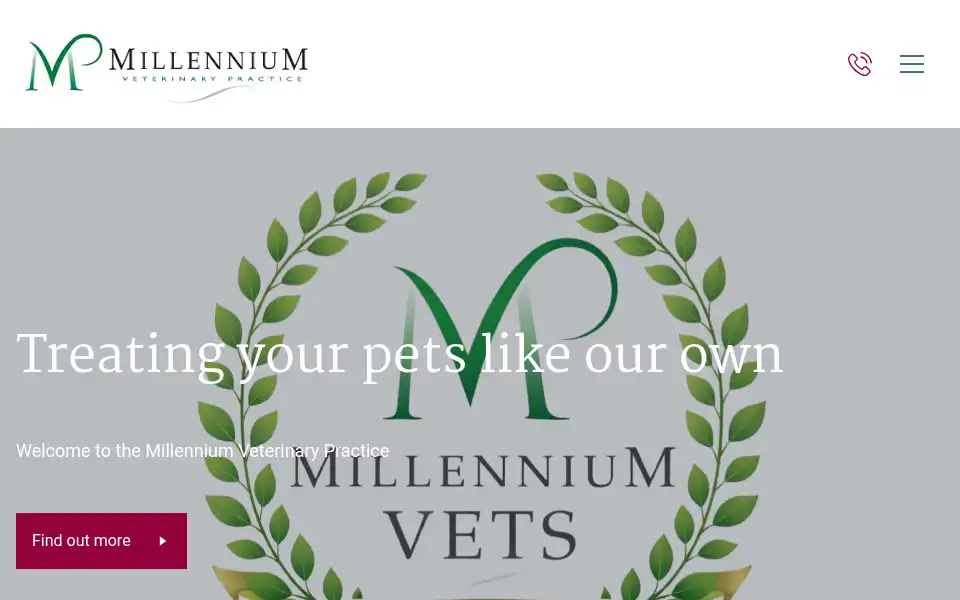 Screenshot of millenniumvets.co.uk