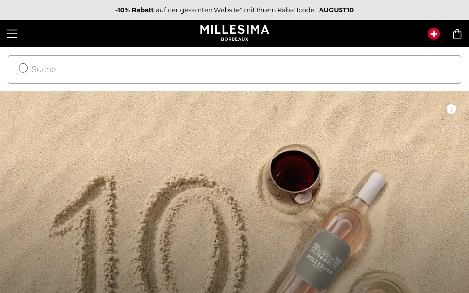 Screenshot of millesima.ch