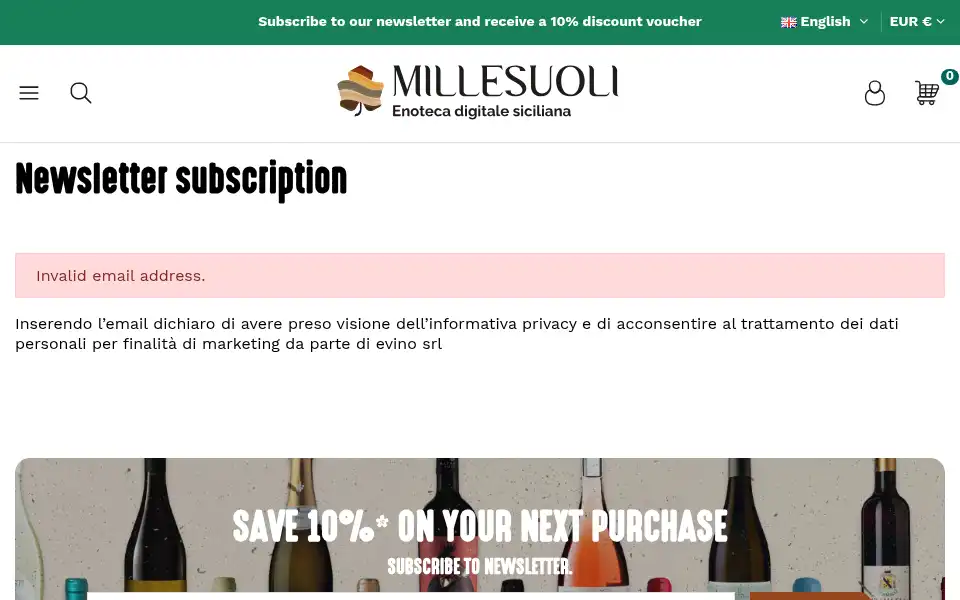 Screenshot of millesuoli.it