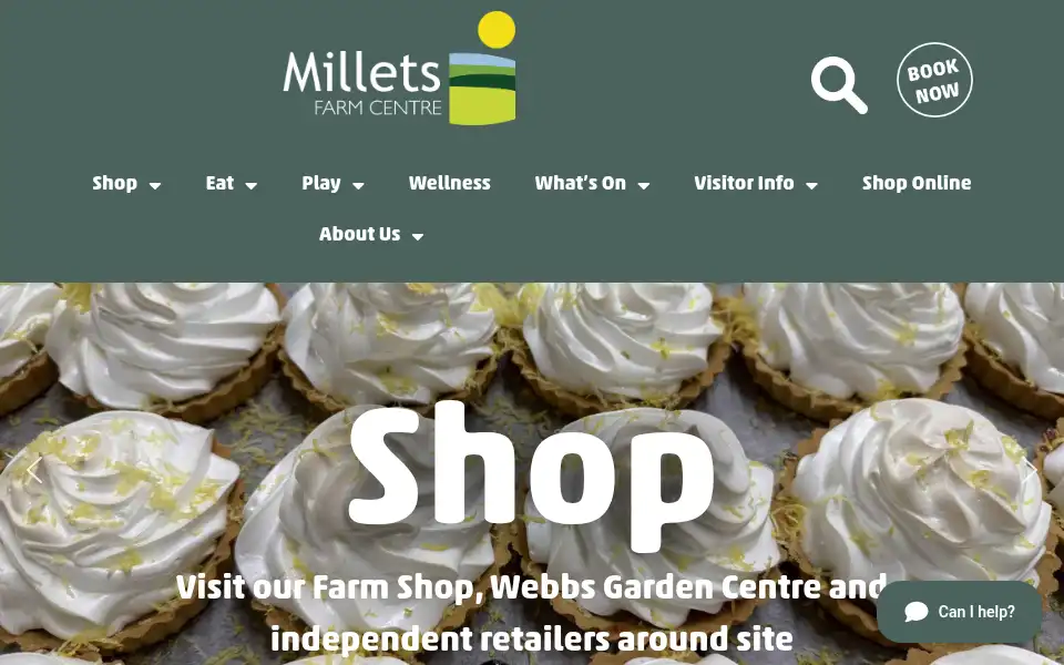 Screenshot of milletsfarmcentre.com