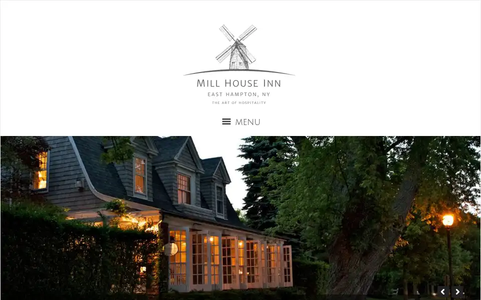 Screenshot of millhouseinn.com