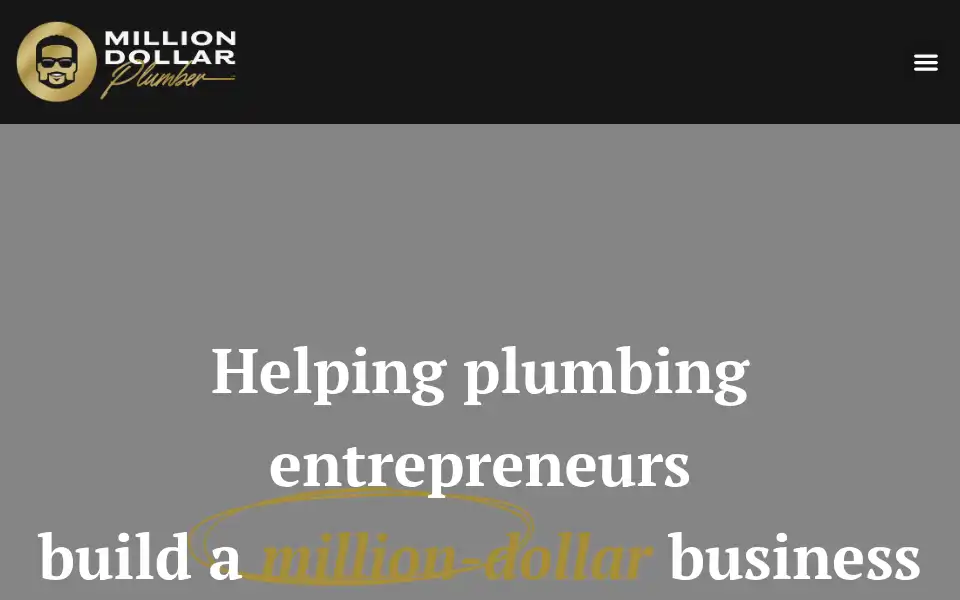 Screenshot of milliondollarplumber.com