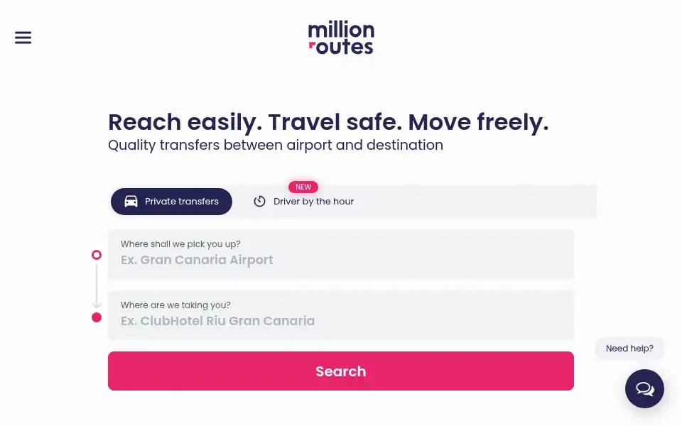 Screenshot of millionroutes.com