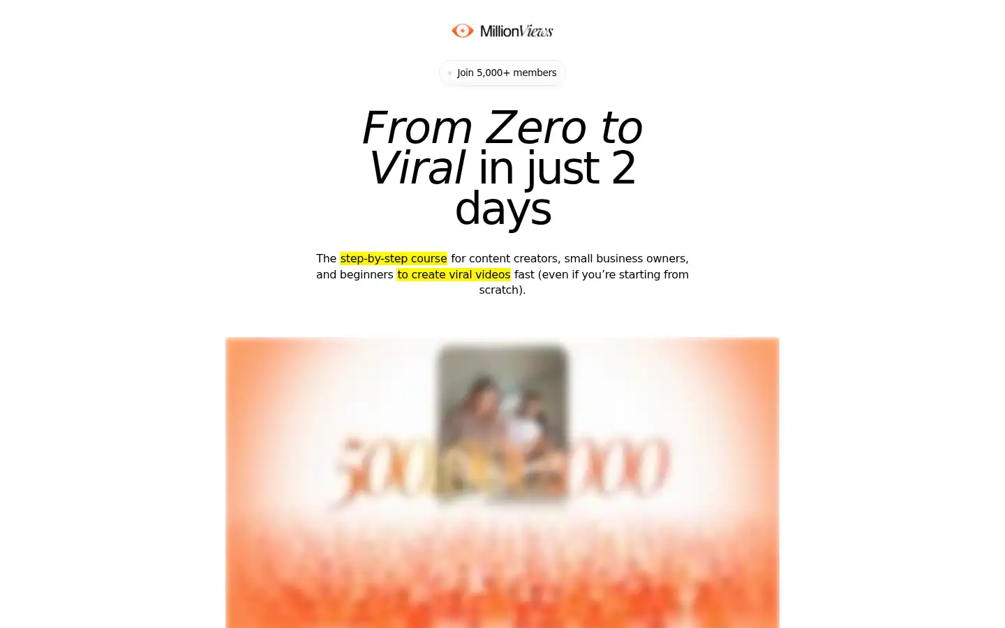 Screenshot of millionviews.io