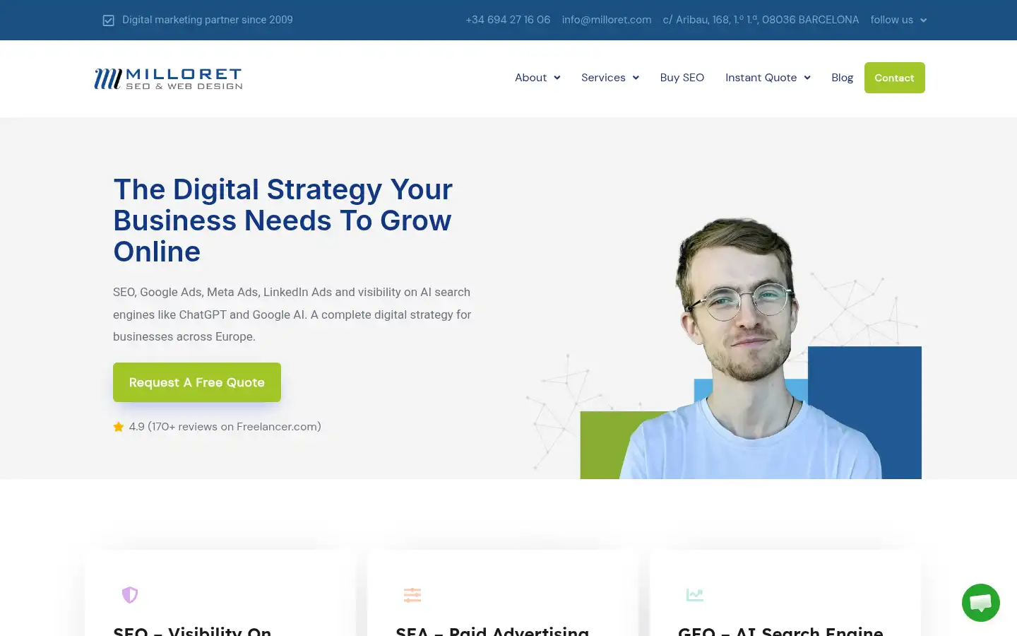 Screenshot of milloret.com