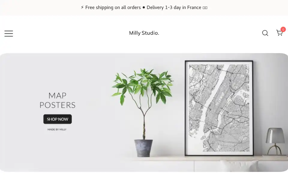 Screenshot of millystudio.com