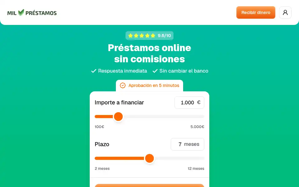 Screenshot of milprestamos.com