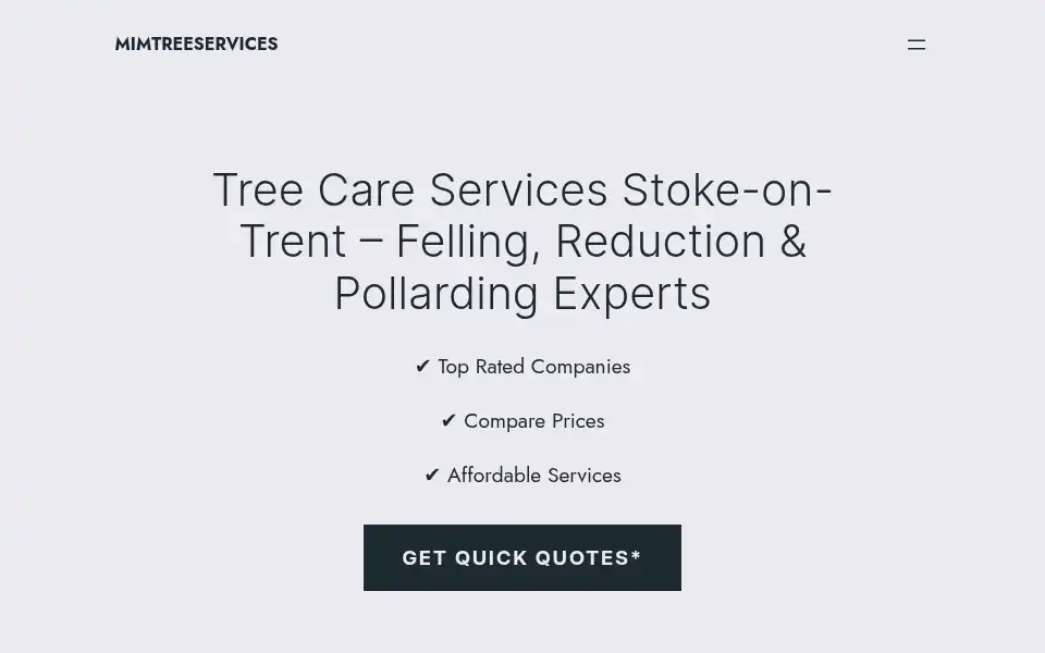 Screenshot of mimtreeservices.co.uk