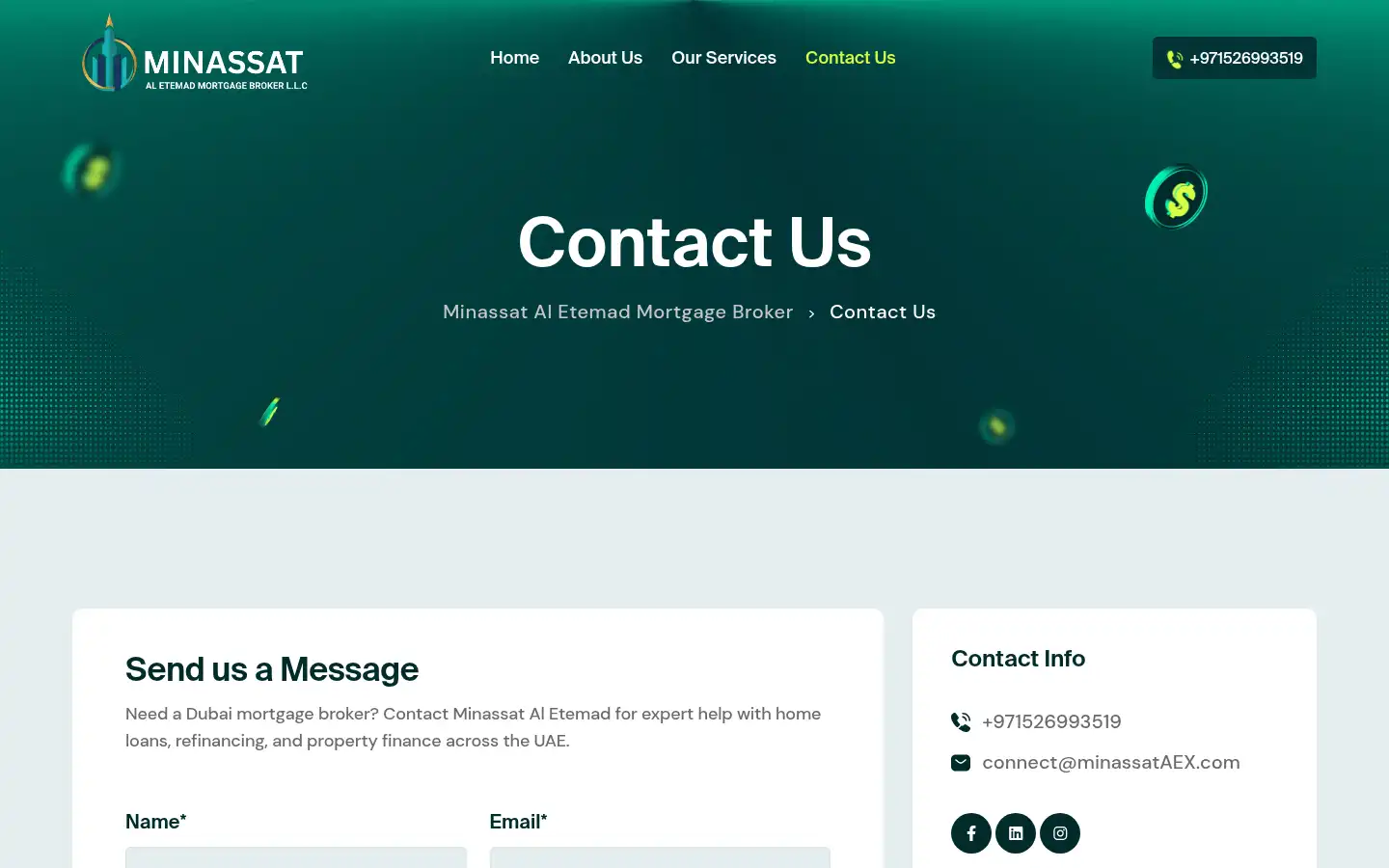 Screenshot of minassataex.com