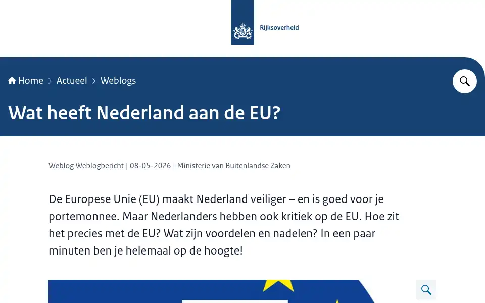 Screenshot of minbuza.nl