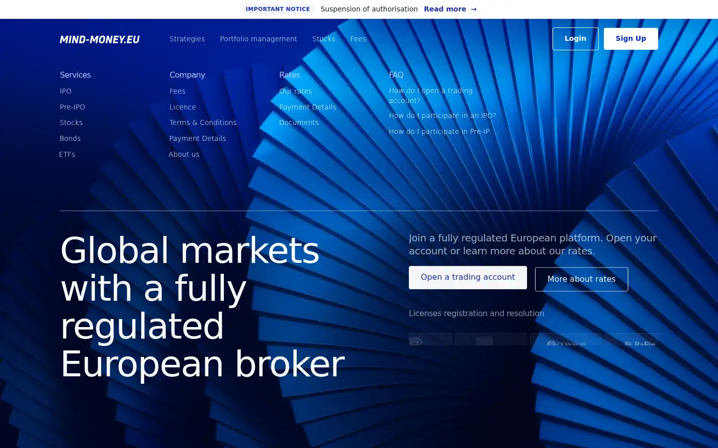 Screenshot of mind-money.eu