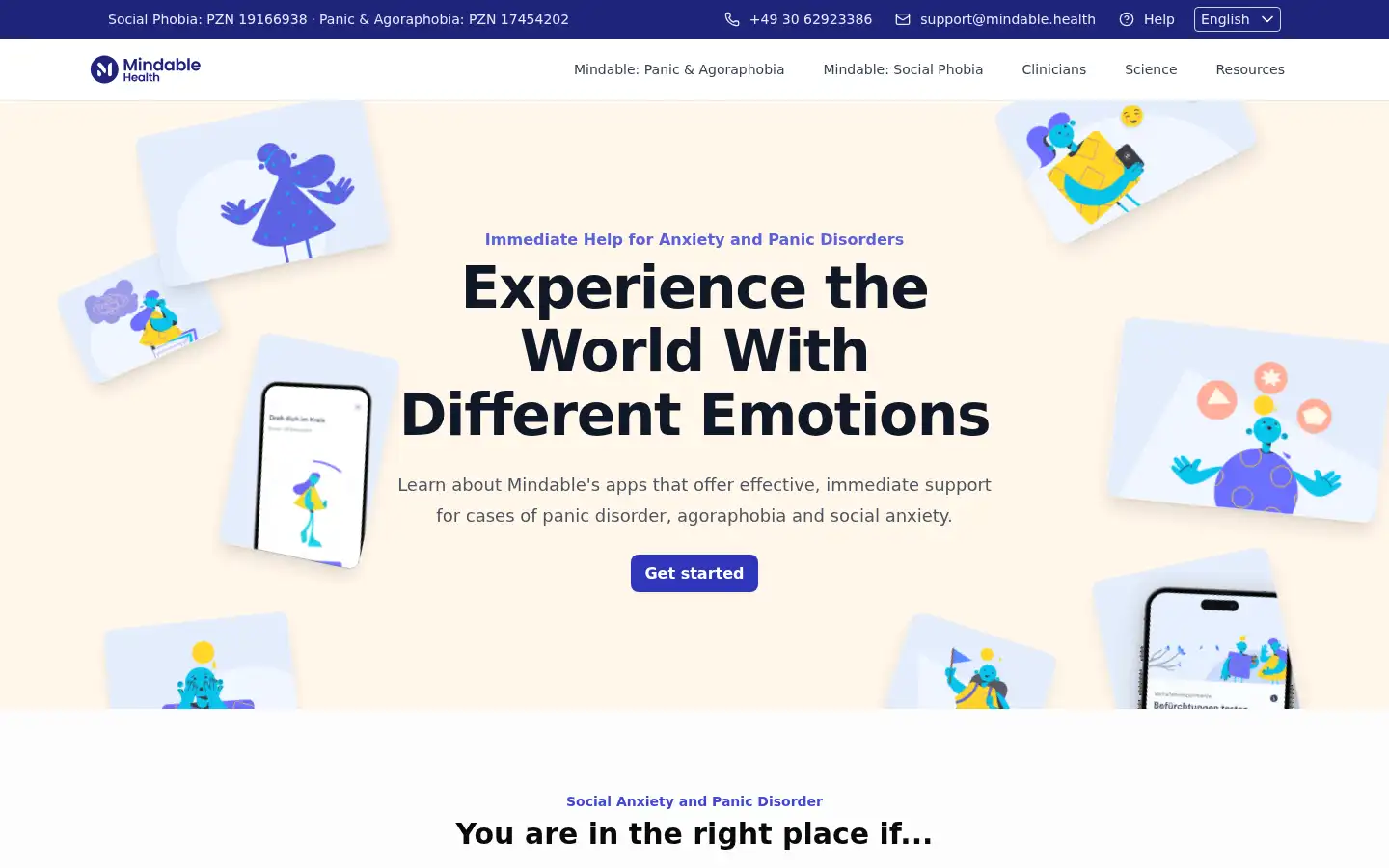 Screenshot of mindable.health