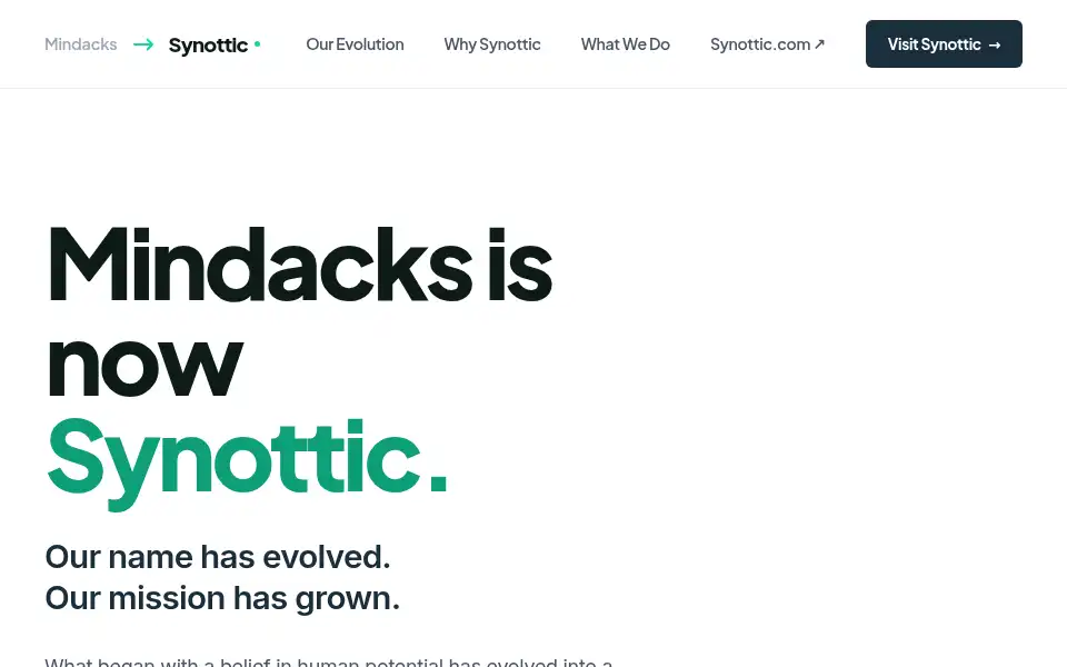 Screenshot of mindacks.com