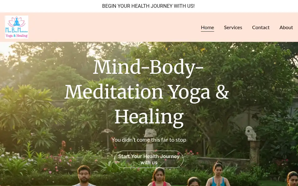 Screenshot of mindbodymeditationyoga.com