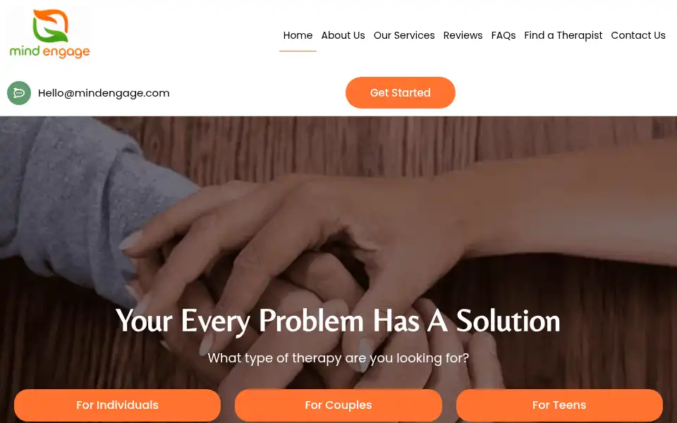 Screenshot of mindengage.com
