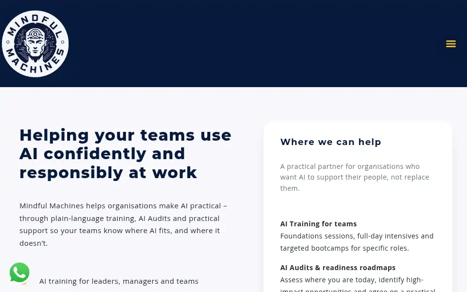 Screenshot of mindfulmachines.co.za