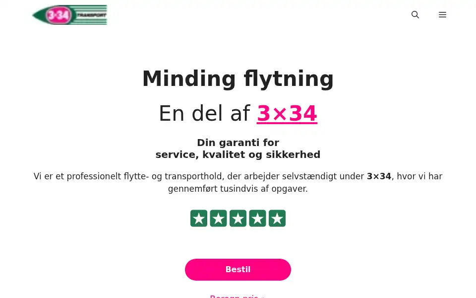 Screenshot of minding-flytning.dk