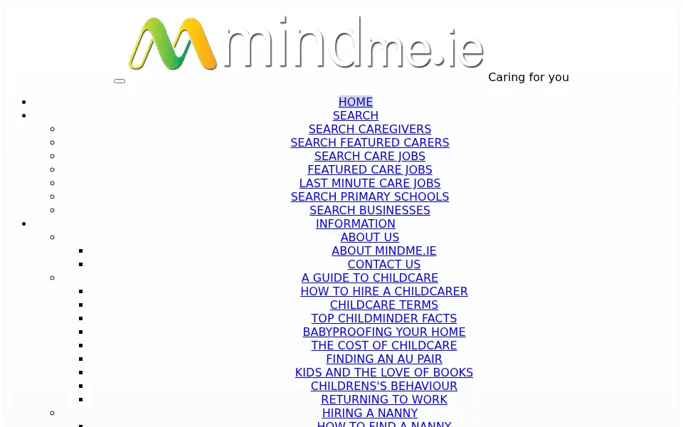 Screenshot of mindme.ie
