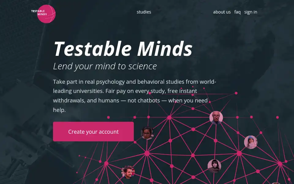 Screenshot of minds.testable.org