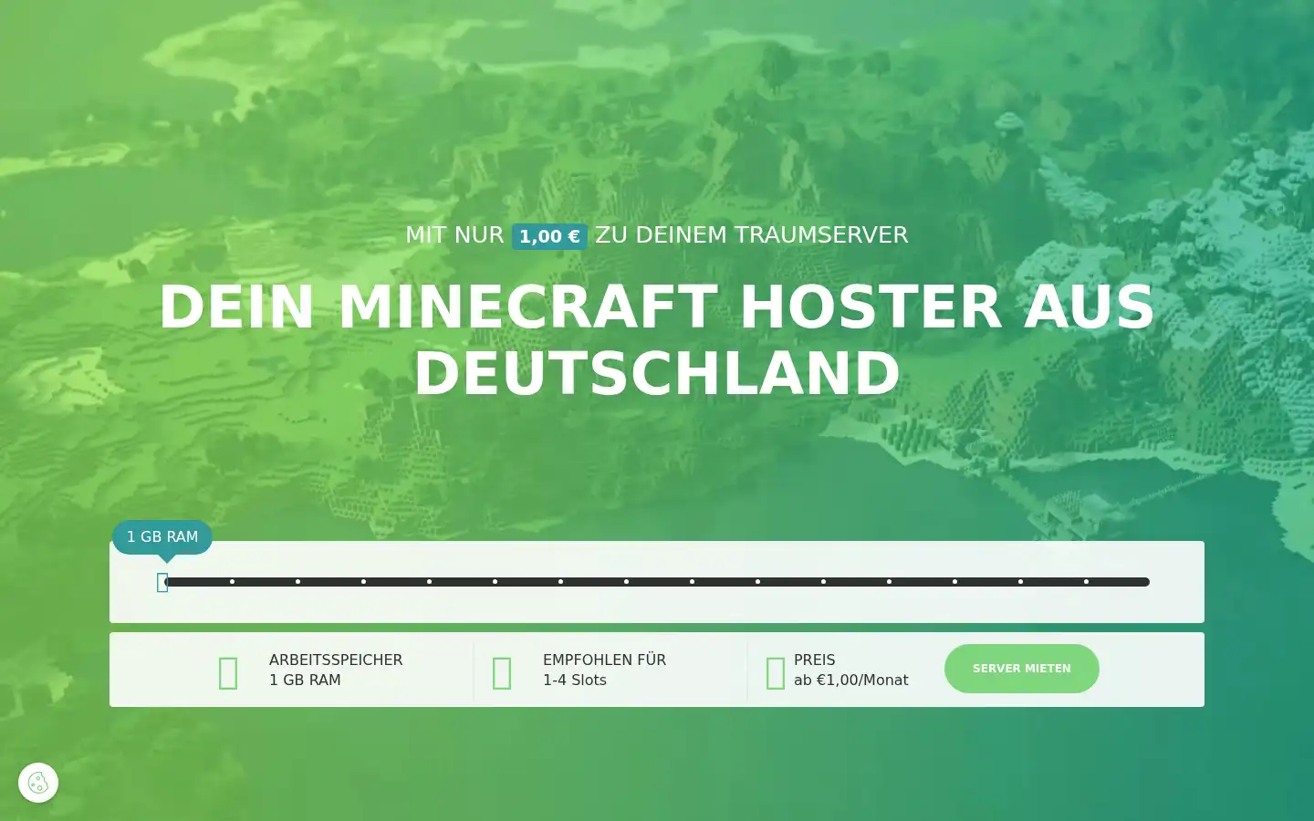 Screenshot of mine-hoster.de