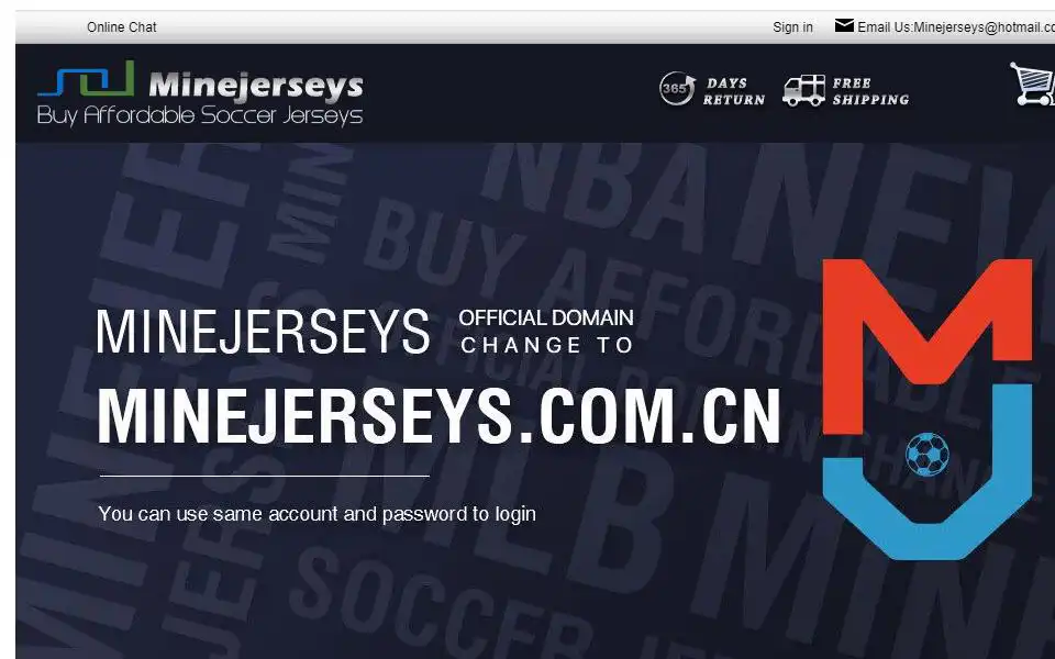 Screenshot of minejerseys.co