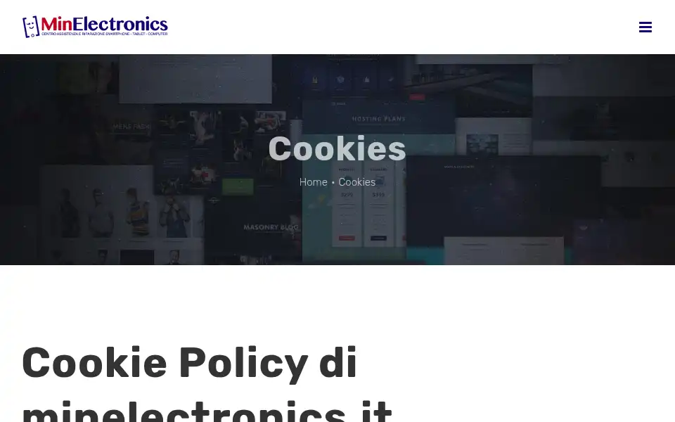 Screenshot of minelectronics.it