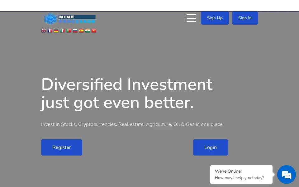 Screenshot of mineprocessor.com