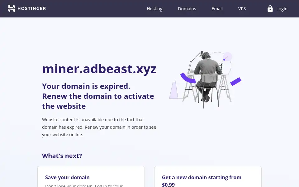 Screenshot of miner.adbeast.xyz