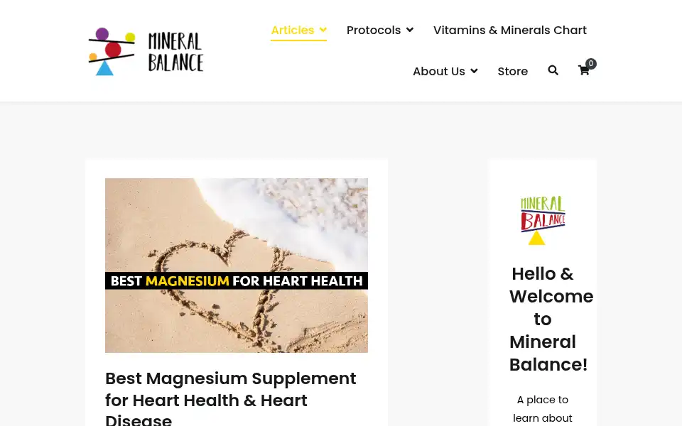 Screenshot of mineralbalance.co.uk