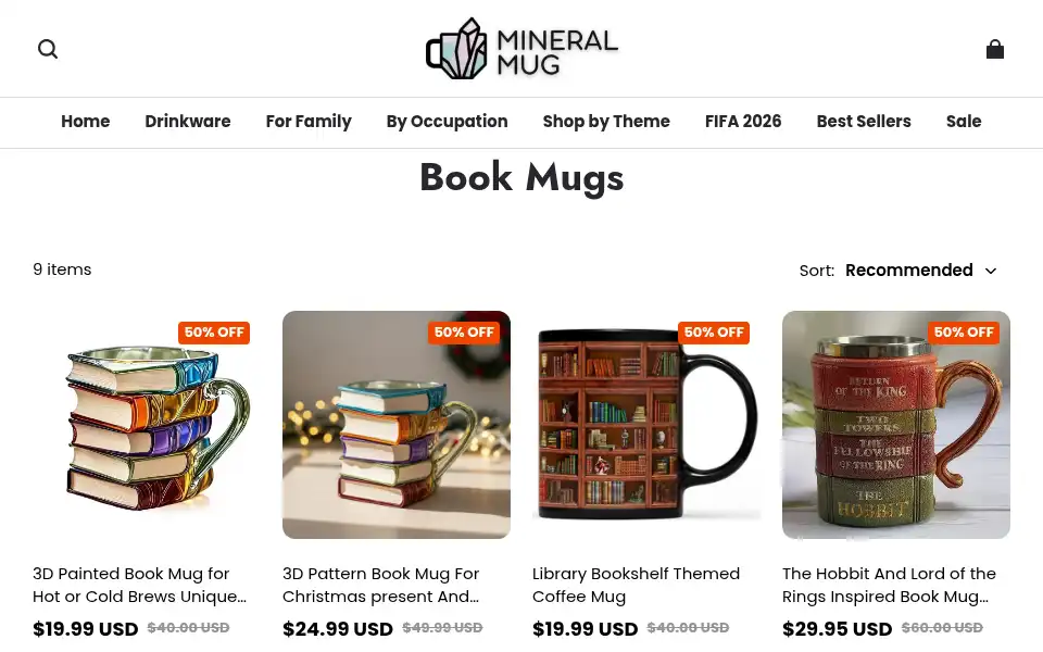 Screenshot of mineralmug.com
