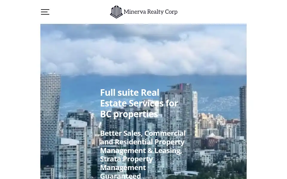 Screenshot of minervarealty.ca