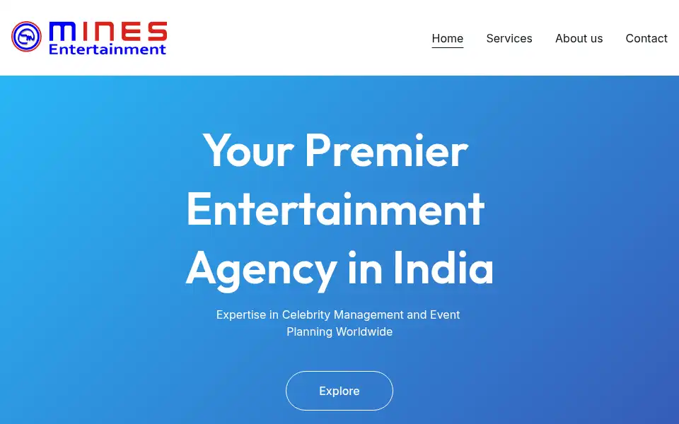 Screenshot of minesentertainment.com