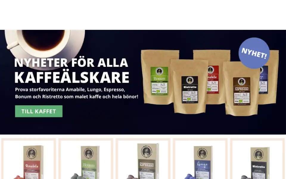 Screenshot of minespresso.com