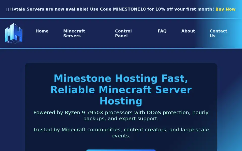 Screenshot of minestone.tech