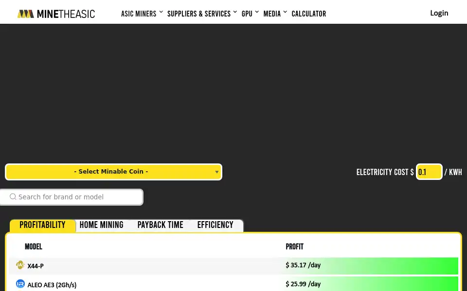 Screenshot of minetheasic.com