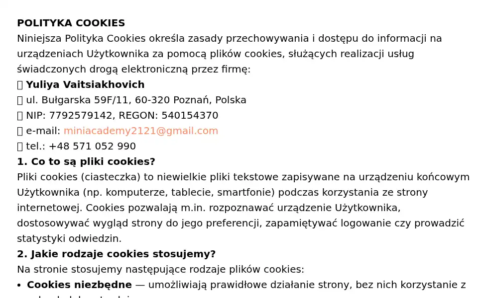 Screenshot of miniacademy.net