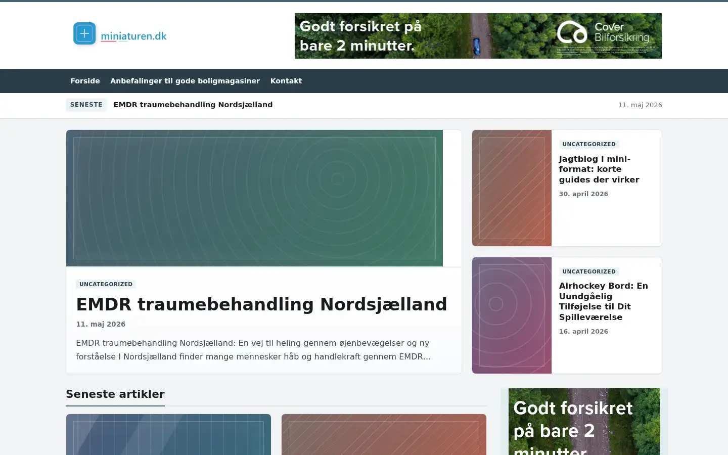 Screenshot of miniaturen.dk