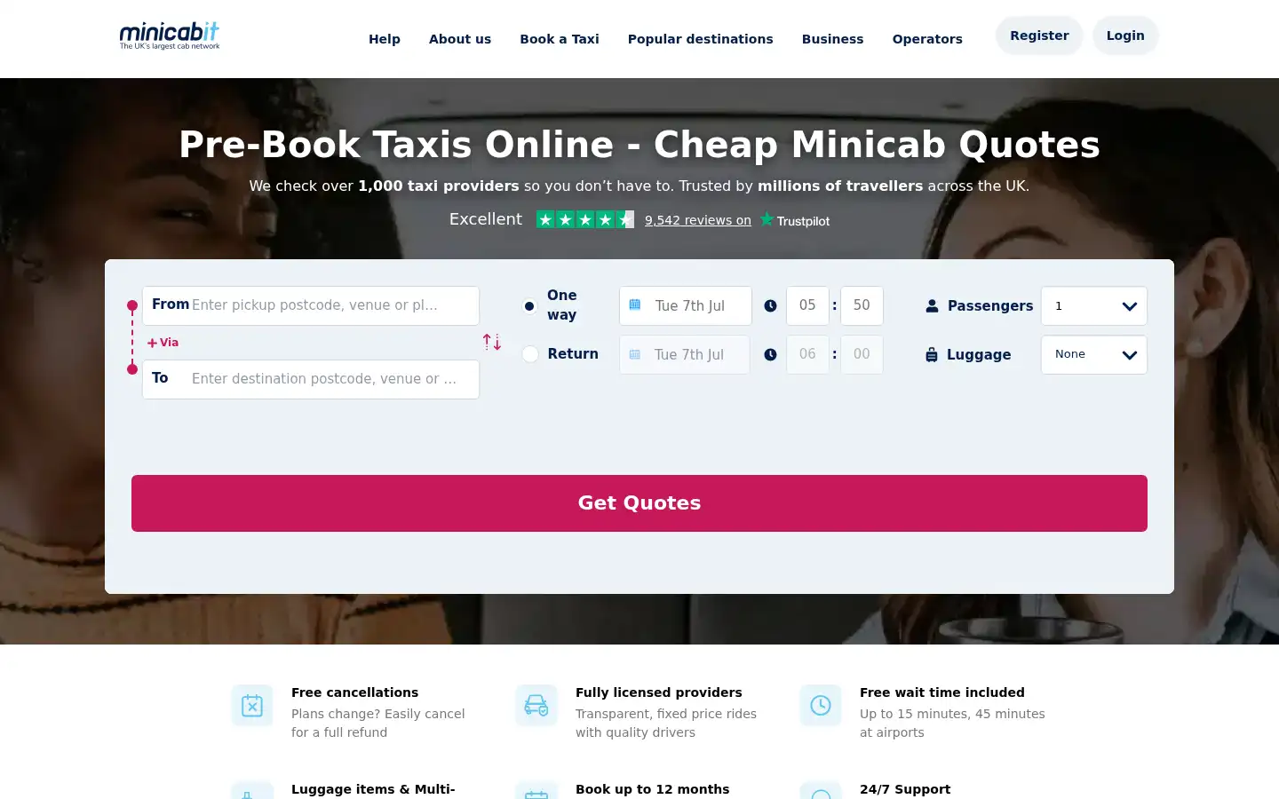 Screenshot of minicabit.com