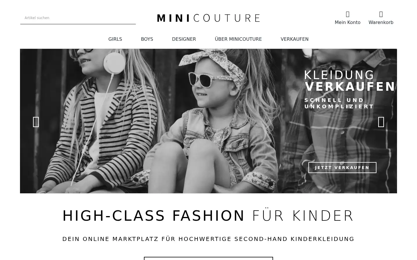 Screenshot of minicouture.de