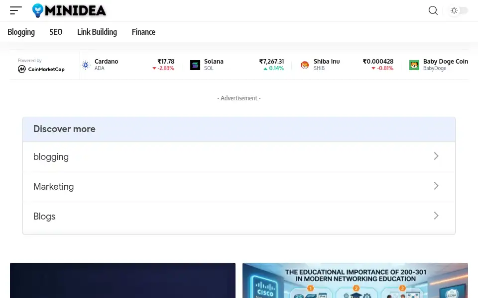 Screenshot of minidea.co.in