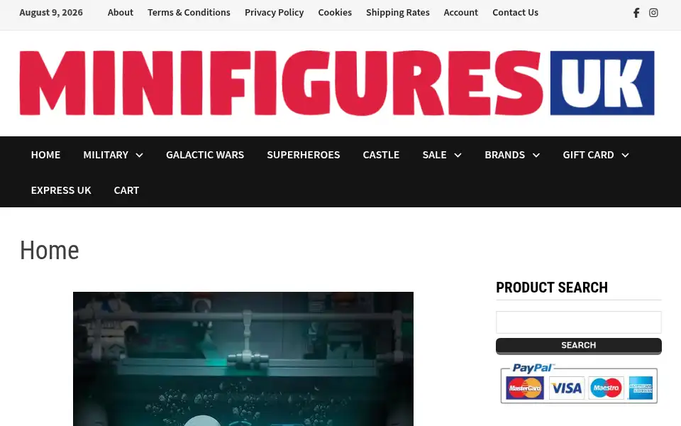 Screenshot of minifigures.co.uk